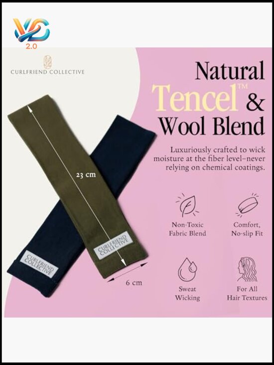 Non Slip Workout Headband for Women – Gym Yoga Running – Breathable TENCEL Wool